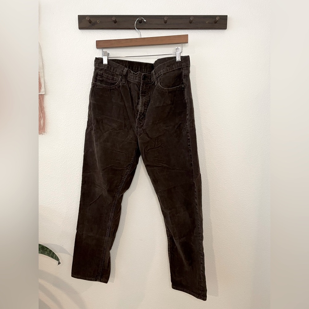 Gap Straight Leg Brown Corduroy Pants Size 32” Waist EUC